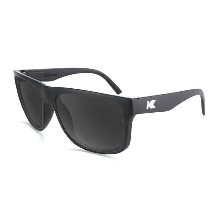Czarne męskie klasyczne okulary przeciwsłoneczne Torrey Pines Black Smoke Knockaround