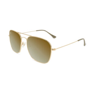 Małe złote okulary przeciwsłoneczne pilotki Mount Evans Golden Hour Knockaround