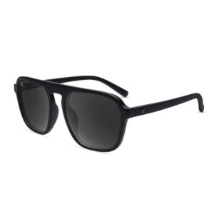 Duże czarne okulary przeciwsłoneczne pilotki Pacific Palisades Black Smoke Knockaround