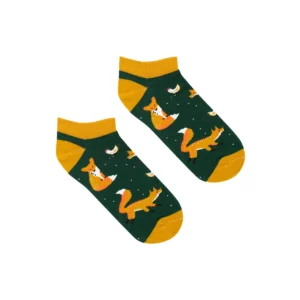 Kolorowe bawełniane skarpetki stopki liski Kabak