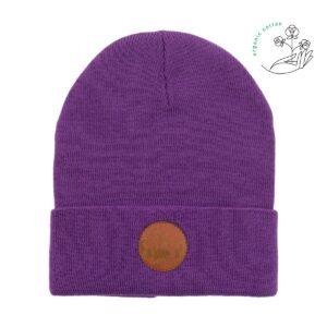 Bawełniana czapka beanie lawendowa Kabak bawełna organiczna