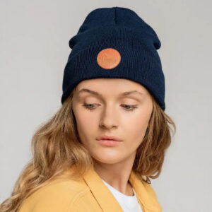 Czapka beanie z bawełny organicznej granatowa KABAK