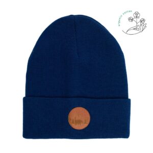 Bawełniana czapka beanie atrament Kabak bawełna organiczna