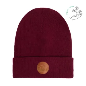 Bawełniana czapka beanie karminowa Kabak