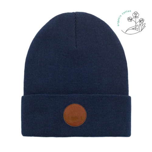 Bawełniana czapka beanie granatowa Kabak