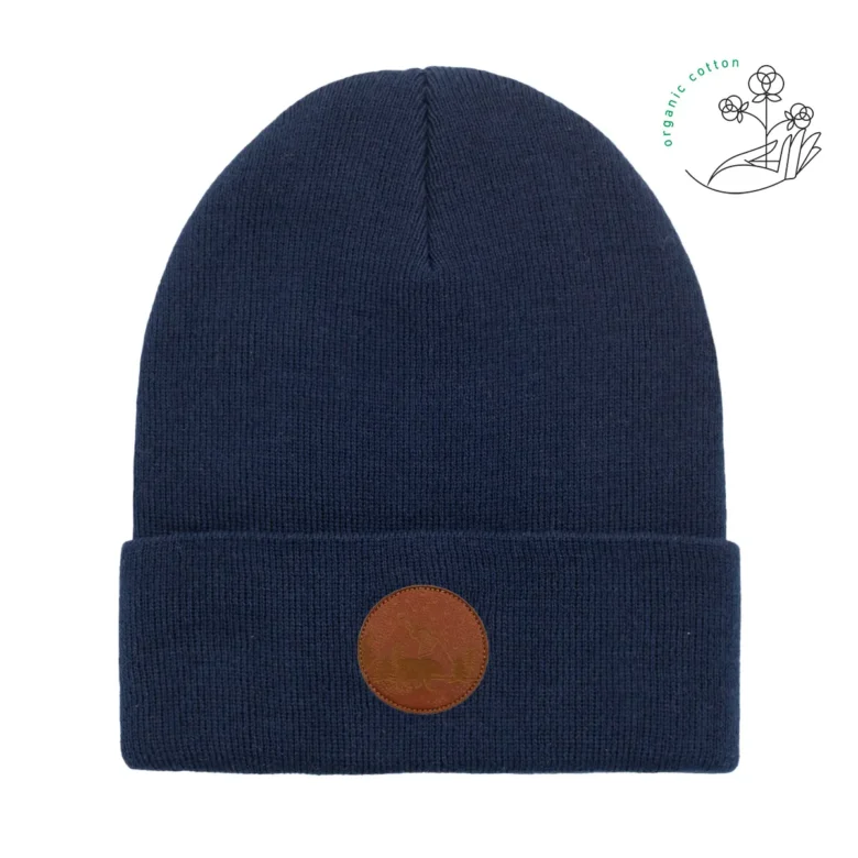 Bawełniana czapka beanie granatowa Kabak