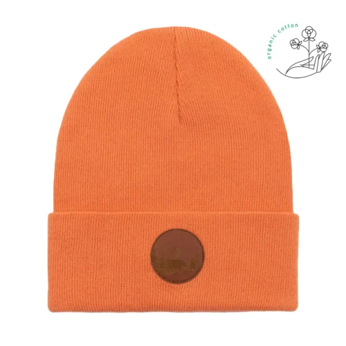 Bawełniana czapka beanie brzoskwiniowa Kabak