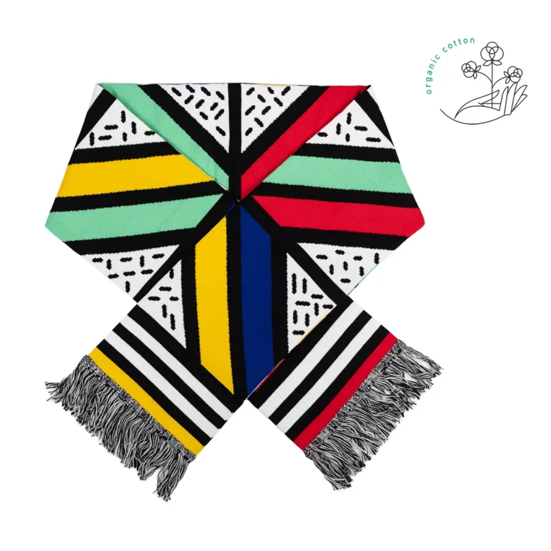 Szalik z bawełny organicznej Pop Art Kabak