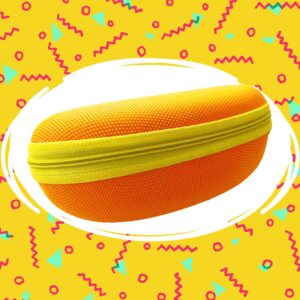 Pomarańczowe sztywne etui do okularów