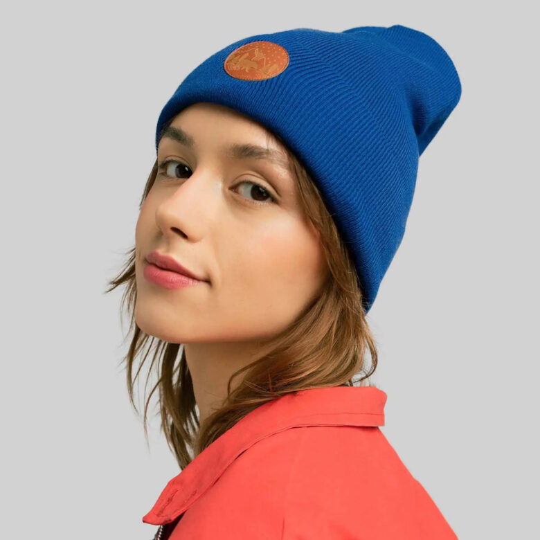 Czapka beanie z bawełny organicznej chabrowa KABAK