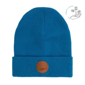 Bawełniana czapka beanie szafirowa Kabak