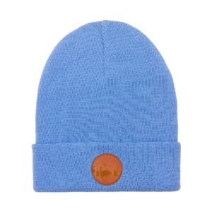 Bawełniana czapka beanie jasnoniebieska Kabak
