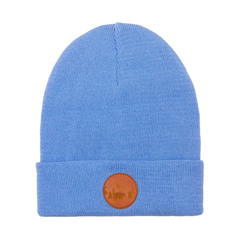 Bawełniana czapka beanie jasnoniebieska Kabak
