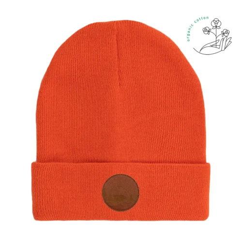 Bawełniana czapka beanie pomarańczowa Kabak