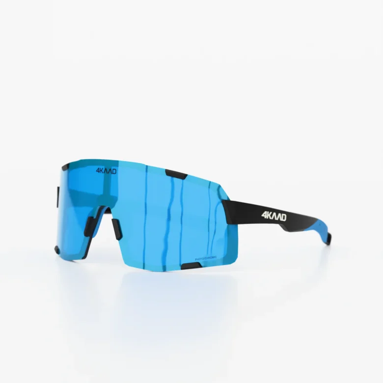 Czarno niebieskie rowerowe okulary sportowe 4KAAD