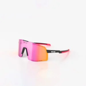 błyszczące czarno różowe sportowe okulary 4KAAD