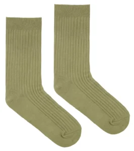Skarpetki klasyczne khaki w prążek Kabak