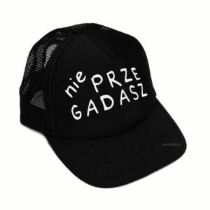 Czarna czapka z daszkiem Nie przegadasz Minimiki