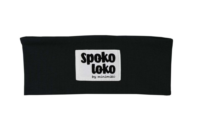 Czarna opaska dziecięca Spoko Minimiki